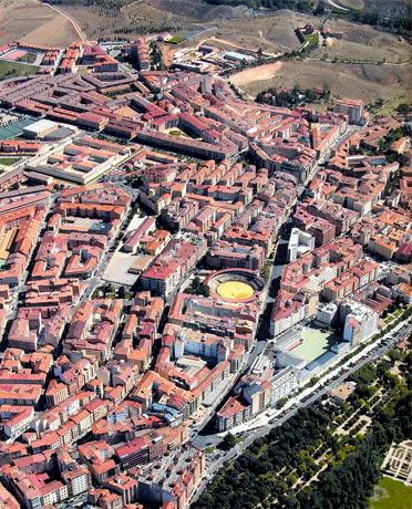 Aérea de Soria, done se encuentrasn nuestros apartamentos en Soria